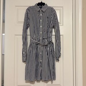 Polo by Ralph Lauren Navy and White Striped Dress